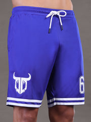 Go Devil Printed Mens Blue Sports Shorts