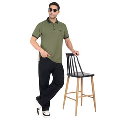 Go Devil Green Polo T-shirt For Men