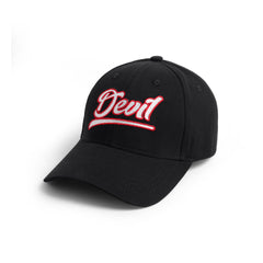 Go Devil Premium Devil Printed Embroidered Black Cap For Men