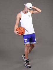 Go Devil Printed Mens Blue Sports Shorts