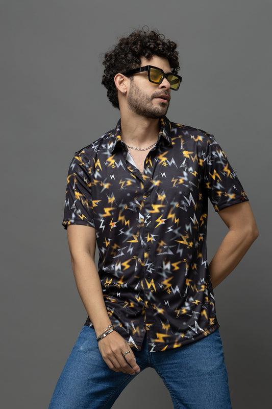 Design Printed Black Shirt for Men