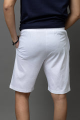 Go Devil Printed White Shorts For Men