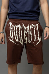 Go Devil Printed Brown Shorts For Men
