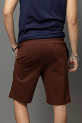 Go Devil Printed Brown Shorts For Men