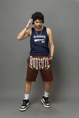 Go Devil Printed Brown Shorts For Men