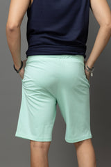 Go Devil Printed Mint Green Shorts For Men