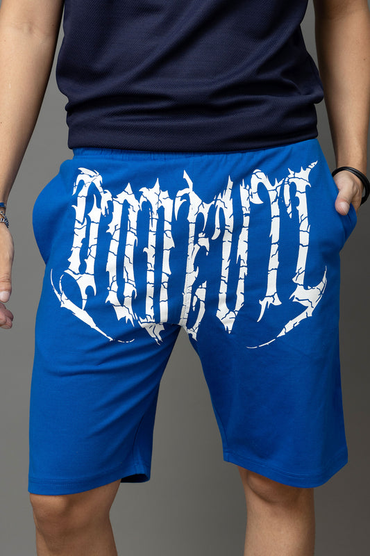 Go Devil Printed Blue Shorts For Men