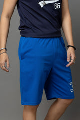 Go Devil Printed Blue Shorts For Men