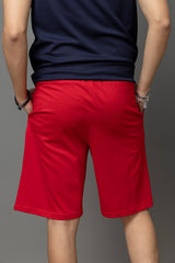 Go Devil Printed Red Casual Shorts For Men