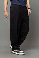 Go Devil Gothic Cross Print Black Streetwear Joggers For Men