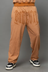 Go Devil Printed Rust Orange Jogger For Men