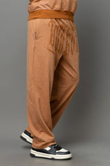 Go Devil Printed Rust Orange Jogger For Men