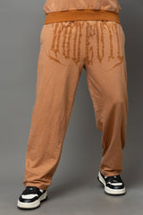 Go Devil Printed Rust Orange Jogger For Men