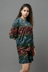Go Devil Printed Multicolor Co-Ord Set For Women's