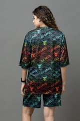 Go Devil Printed Multicolor Co-Ord Set For Women's