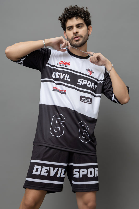 Devil Sport Printed Oversized Co-Ord Set For Men
