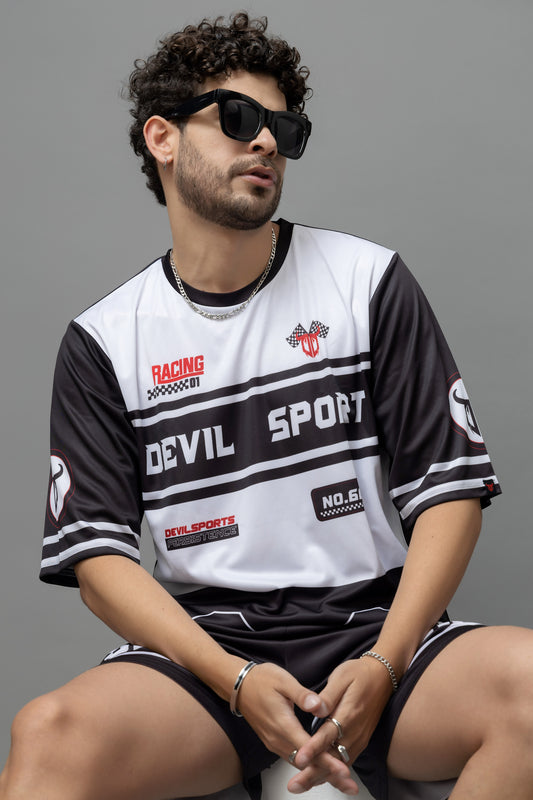 Devil Sport Printed Oversized Co-Ord Set For Men