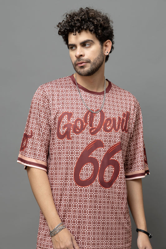 Go Devil 66 Printed Graphic Oversized Co-Ord Set For Men