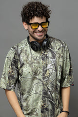 Go Devil Leaves Printed Oversized Co-Ord Set For Men