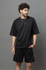 Go Devil Printed Black Co-Ord Set For Men