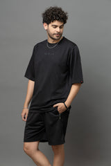 Go Devil Printed Black Co-Ord Set For Men