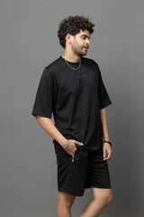 Go Devil Printed Black Co-Ord Set For Men