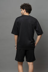 Go Devil Printed Black Co-Ord Set For Men