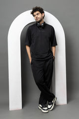 Go Devil Printed Black T-Shirt With Pant Co-Ord Set For Men