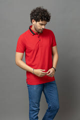 Go Devil Red Polo T-Shirt for Men