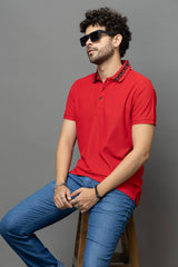 Go Devil Red Polo T-Shirt for Men