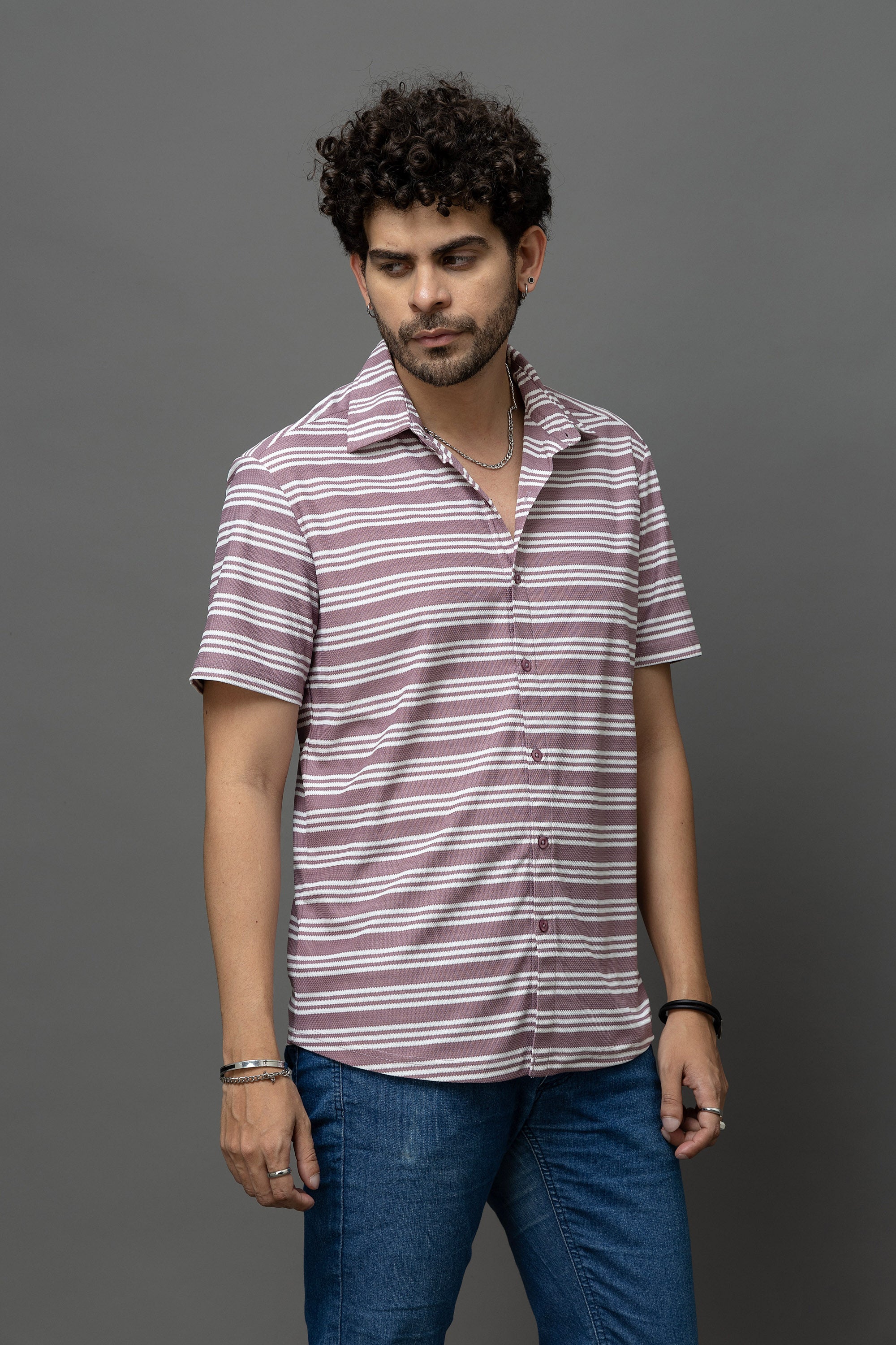 Go Devil Striped Shirt for Men
