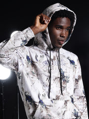 Go Devil Mens Abstract Printed Hooded Co-Ord Set