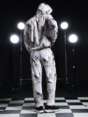 Go Devil Mens Abstract Printed Hooded Co-Ord Set
