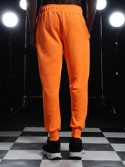 Go Devil Mens Solid Orange Hooded Co-Ord Set