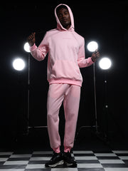 Go Devil Mens Pink Hooded Co-Ord Set