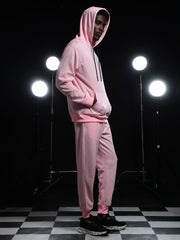 Go Devil Mens Pink Hooded Co-Ord Set