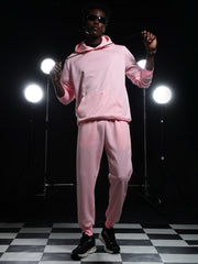 Go Devil Mens Pink Hooded Co-Ord Set
