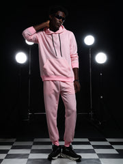 Go Devil Mens Pink Hooded Co-Ord Set