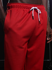 Go Devil Mens Solid Red Hooded Co-Ord Set