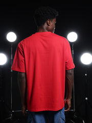 Go Devil Printed Solid Red T shirt For Men