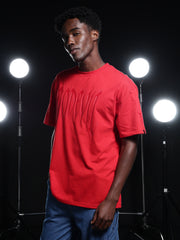 Go Devil Printed Solid Red T shirt For Men