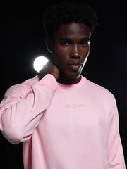 Go Devil Printed Pink Sweatshirt For Men