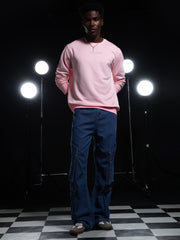 Go Devil Printed Pink Sweatshirt For Men