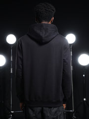 Go Devil Mens Black Rhine Stone Skull Headphone Graphic Hoodie