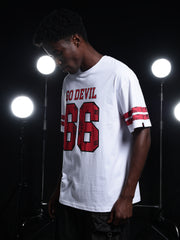 Go Devil 66 Printed (In Red) White T shirt For Men