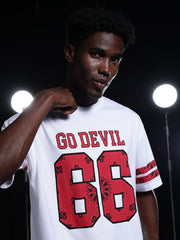 Go Devil 66 Printed (In Red) White T shirt For Men