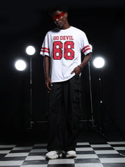 Go Devil 66 Printed (In Red) White T shirt For Men