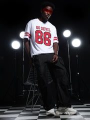 Go Devil 66 Printed (In Red) White T shirt For Men