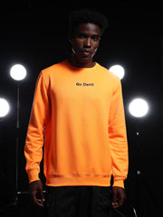 Go Devil Printed Solid Orange Sweatshirt For Men