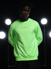 Go Devil Printed Solid Green Sweatshirt For Men